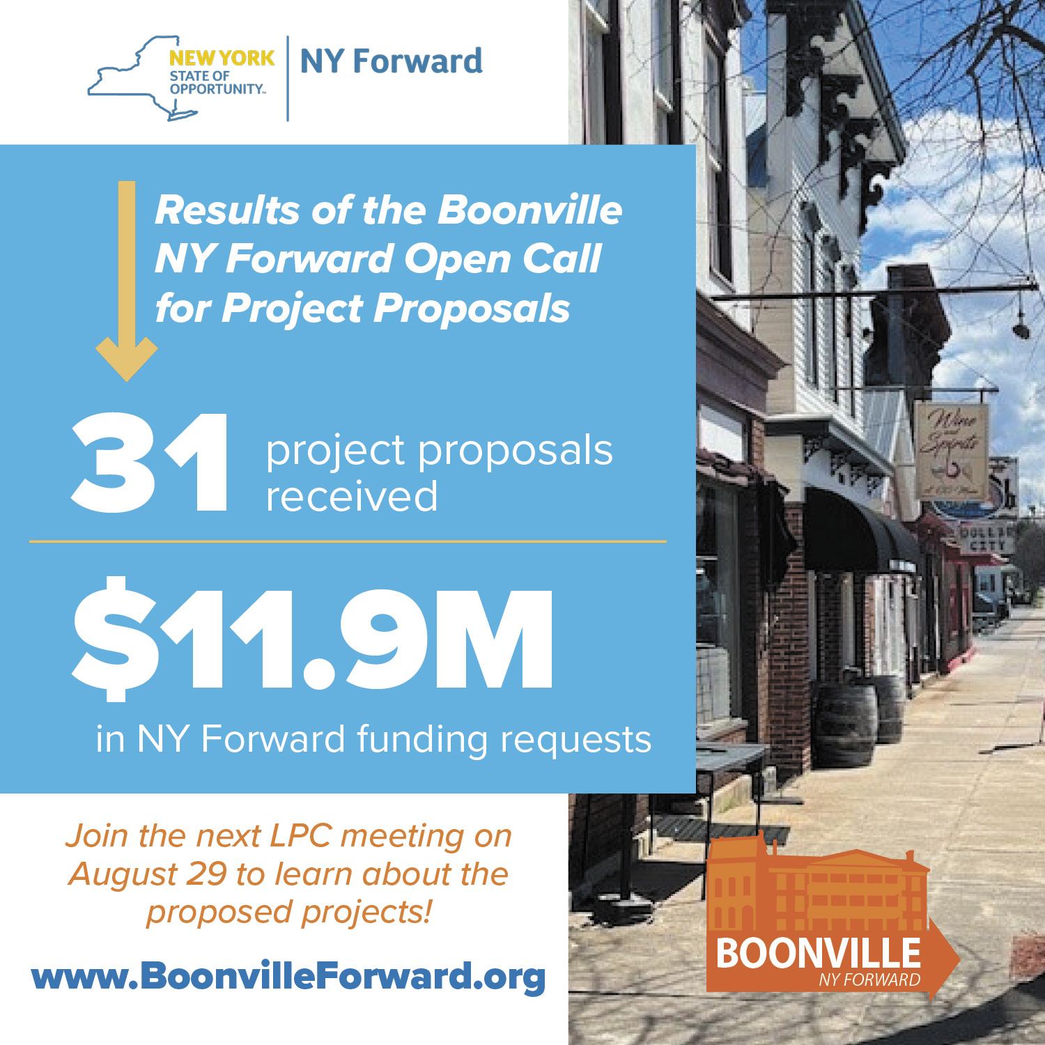 Boonville NYForward Project Proposals August 2024