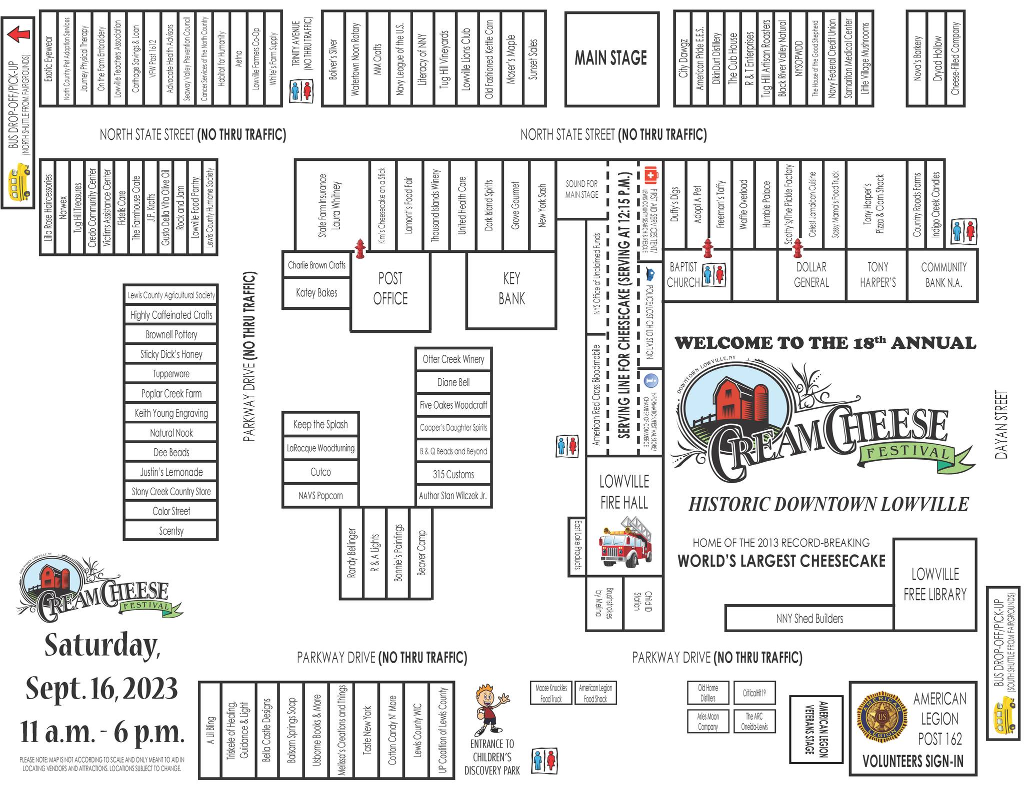 Cream Cheese Festival Map 2023