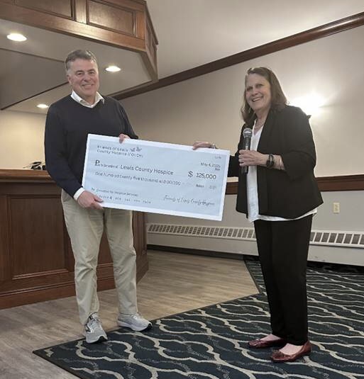 Friends of Lewis County Hospice 125000 donation to LCHS May 2025