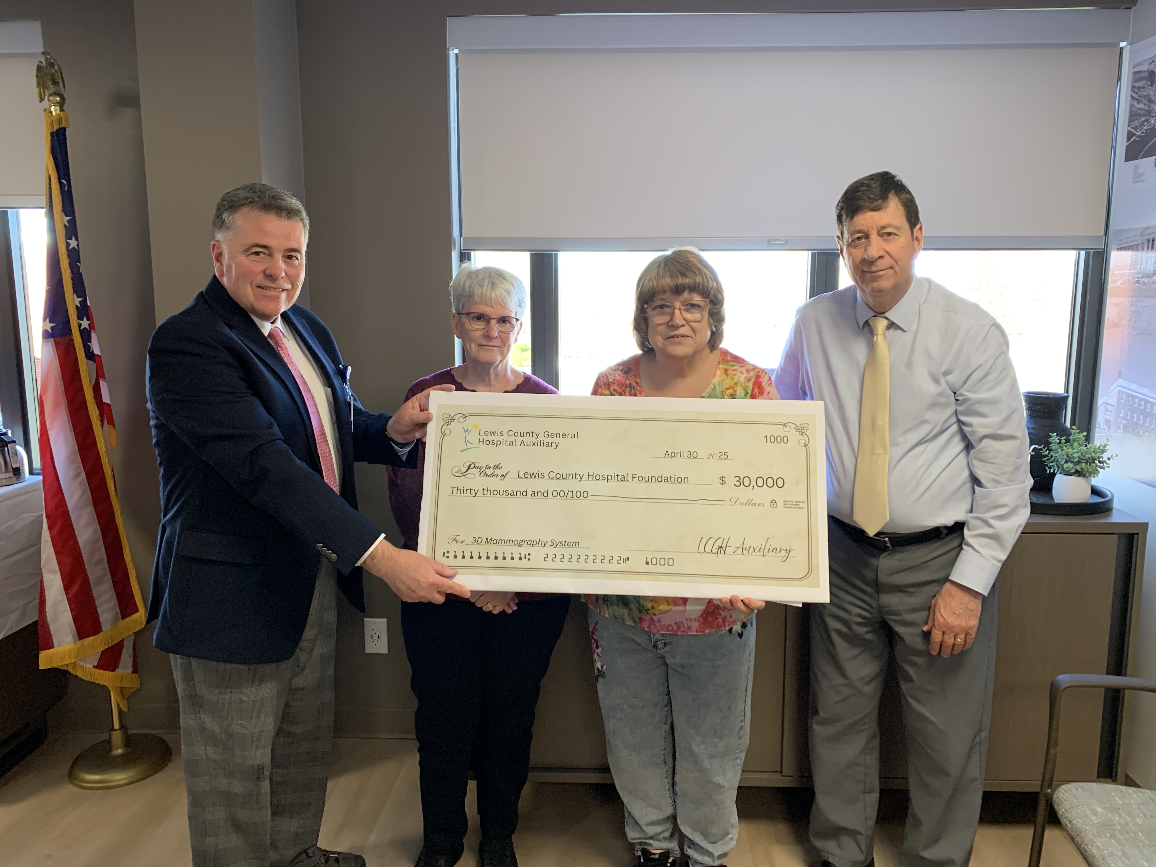 LCHS Auxiliary 30000 Donation May 2025