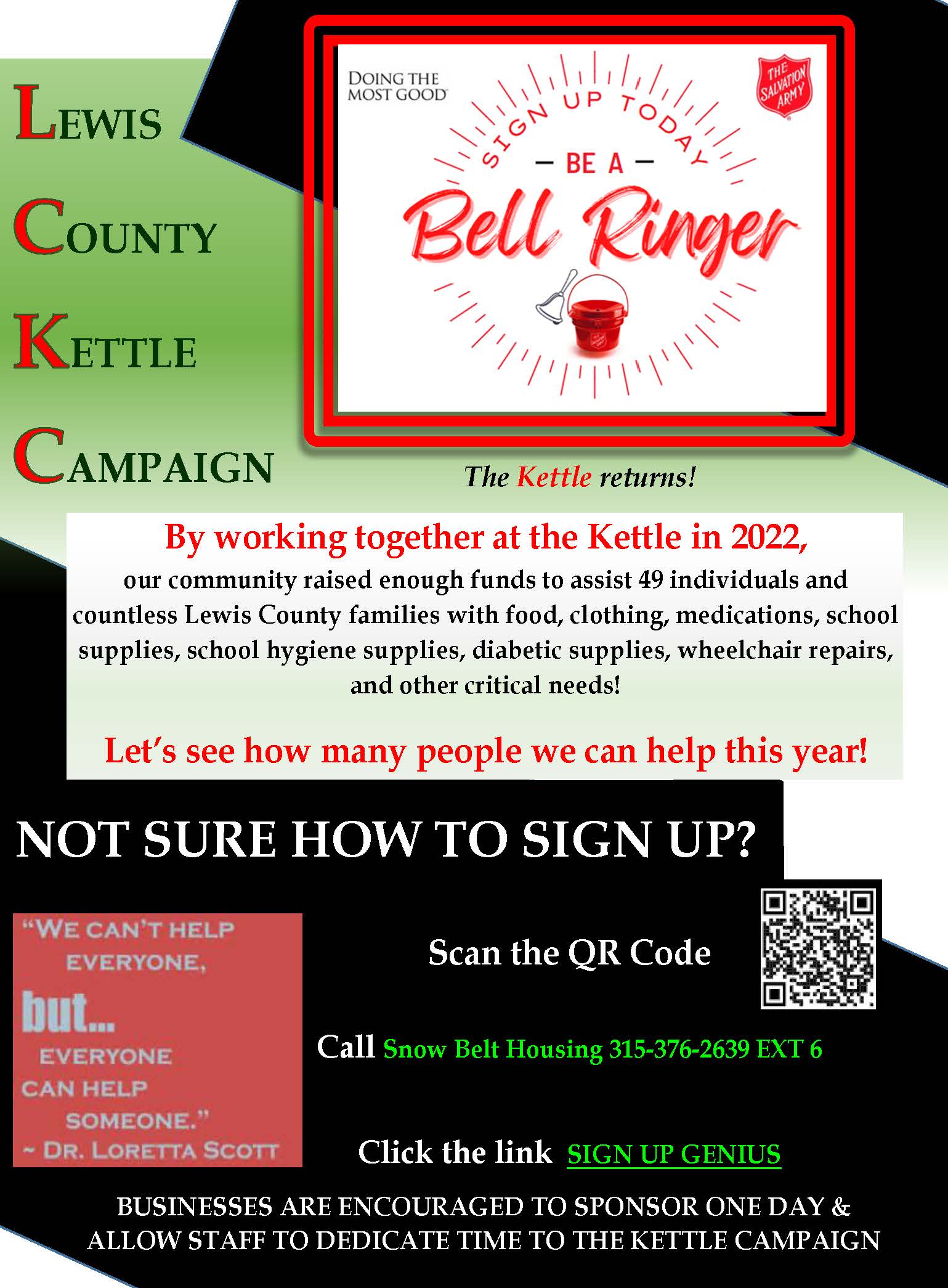 Lewis County Bell Ringer Flyer 2023