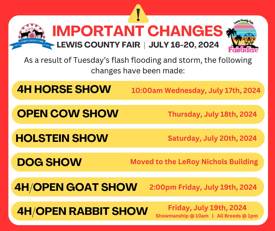 Lewis County Fair Flooding Reschedule 2024 1
