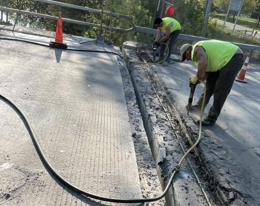 Lewis County Highway Department Bridge Work Pic