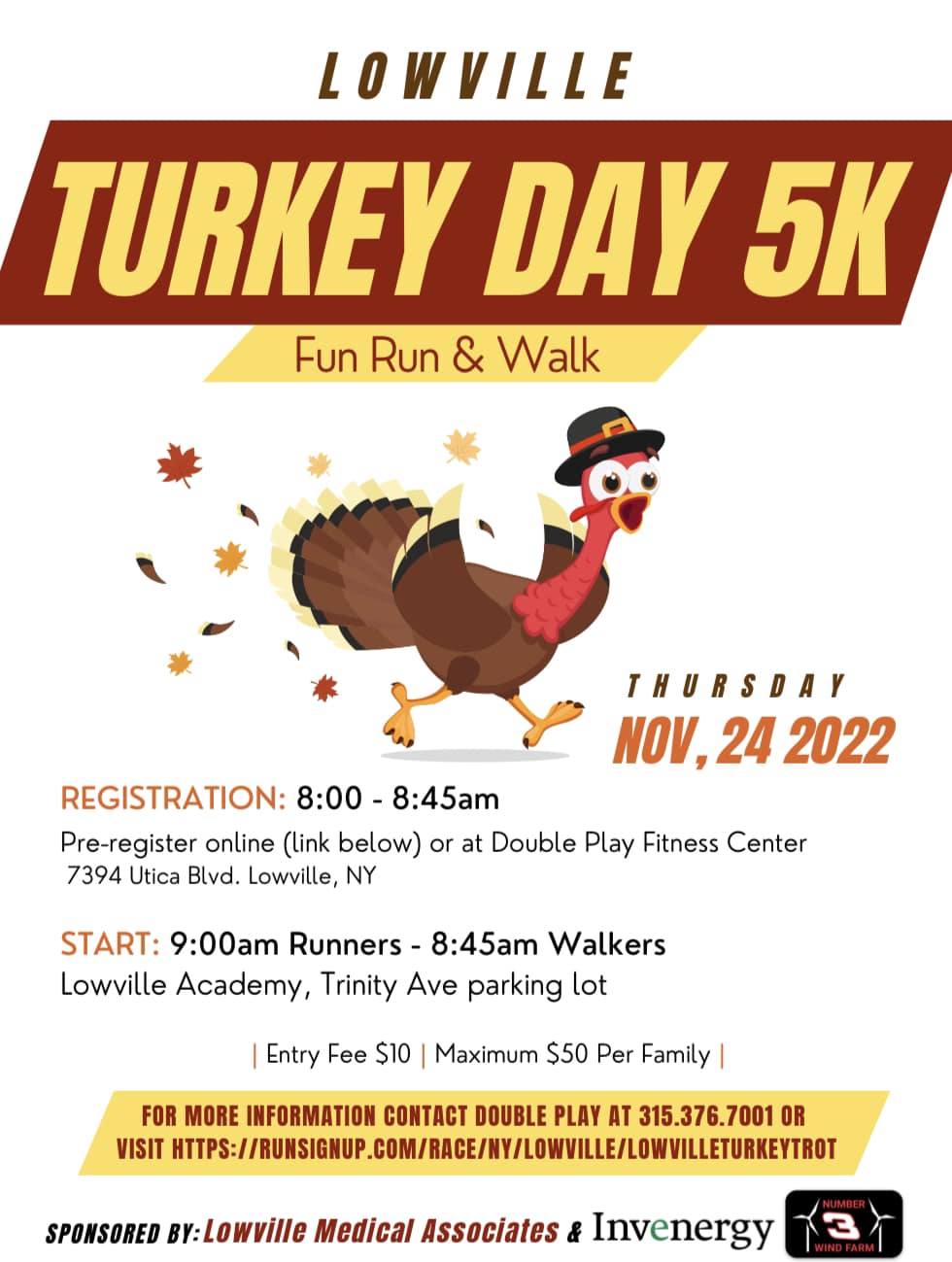 Lowville Thanksgiving Day Turkey Trot 2022