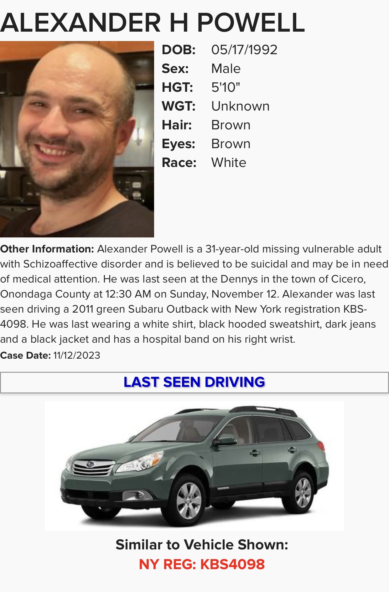 Missing Potsdam Person November 2023