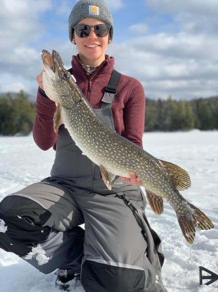 NYS DEC Ice Fishing Woman