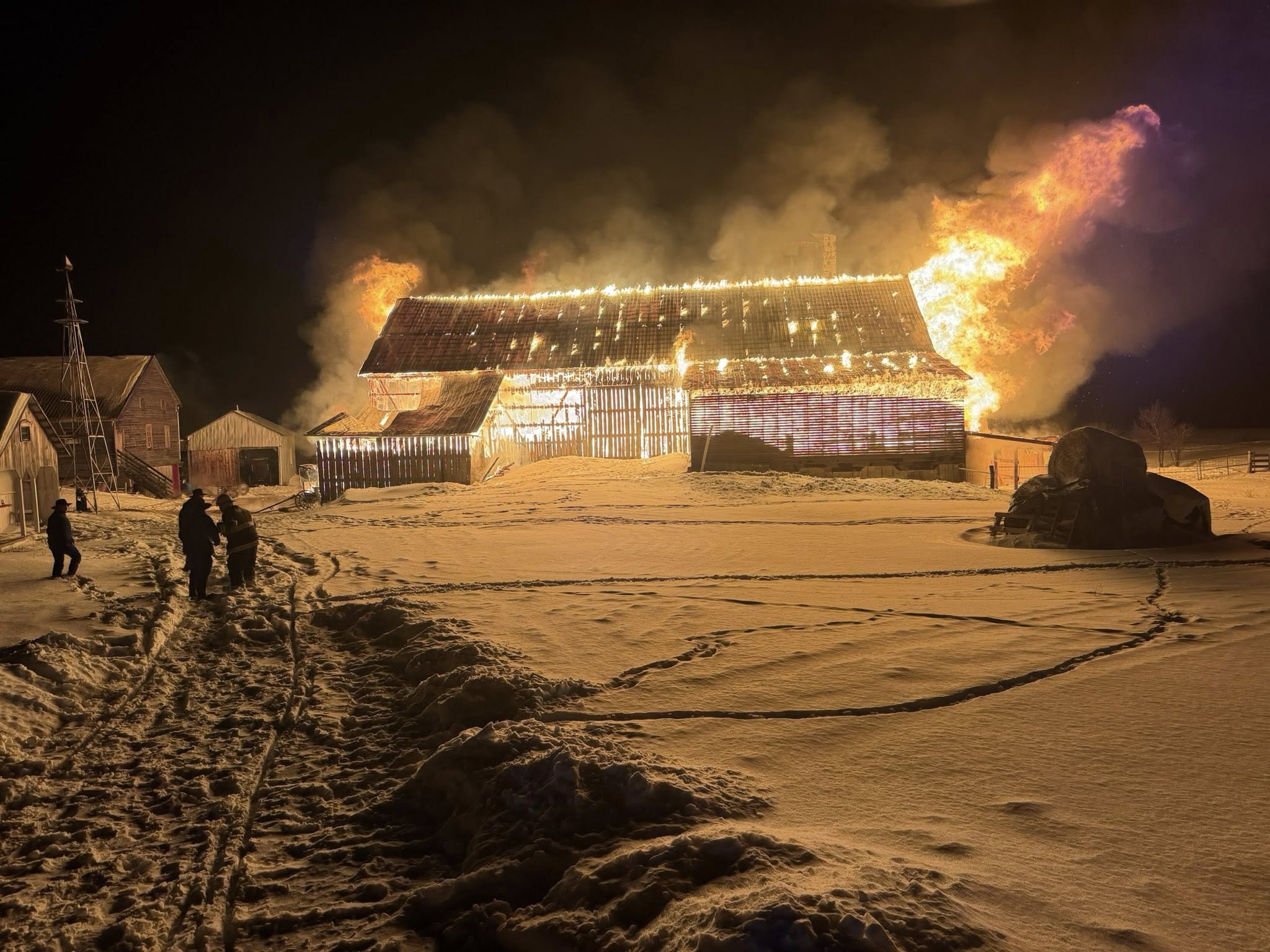 Newport Barn Fire December 31 2025