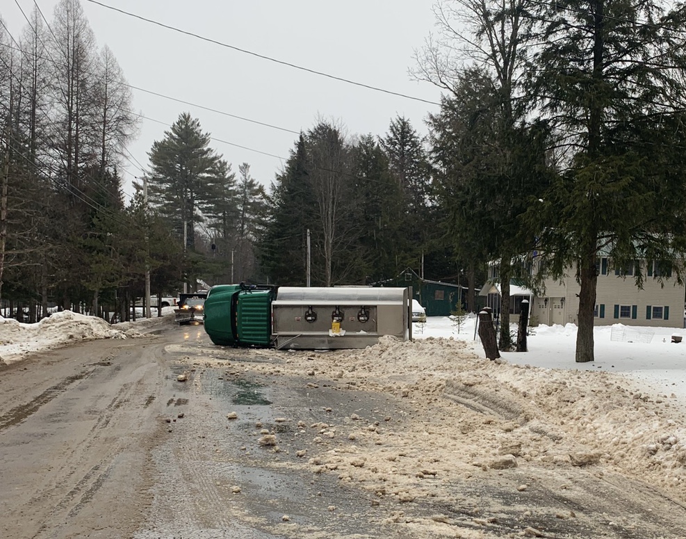 Old Forge fuel truck tip over February 2023