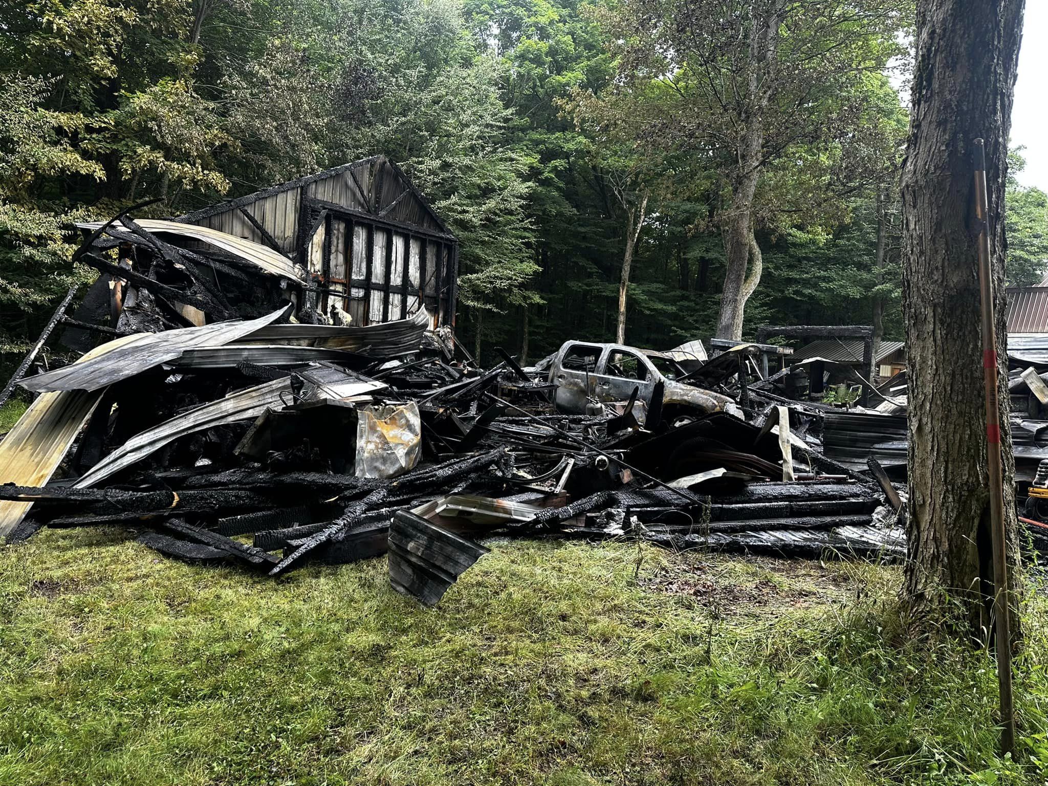 West Leyden FD Garage Fire Freeman Road July 2024