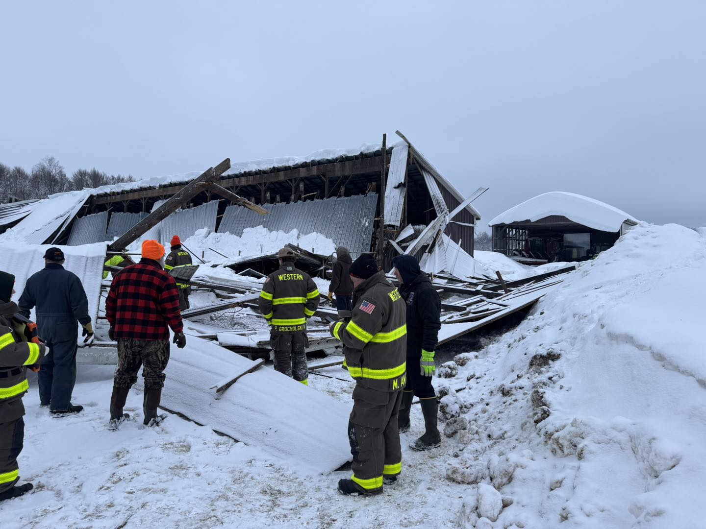 Western FD Barn Roof Collapse February 2025